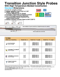 Thumbnail of document Data Sheet - KMTXL-040U-42 Thermocouple Probes w/Lead Wire & Molded Mini Transition